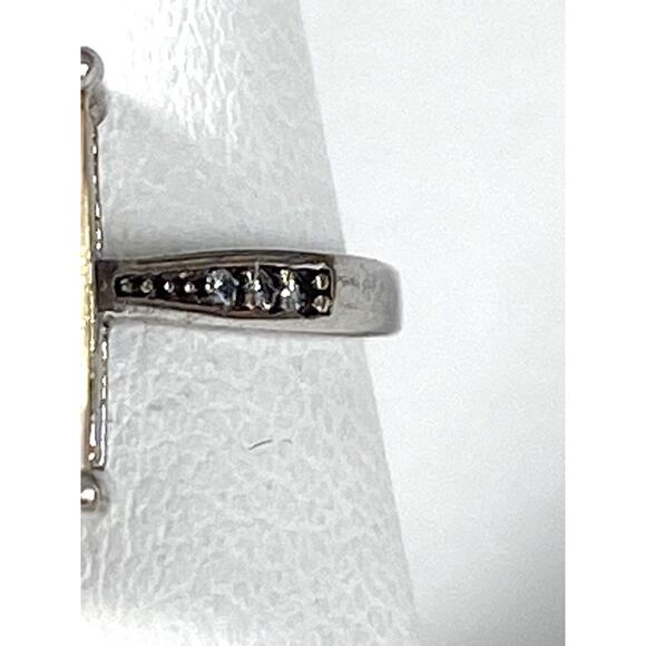 925 Sterling Silver Ring Citrine Rectangular 2.12g Size 7 - Picture 8 of 16